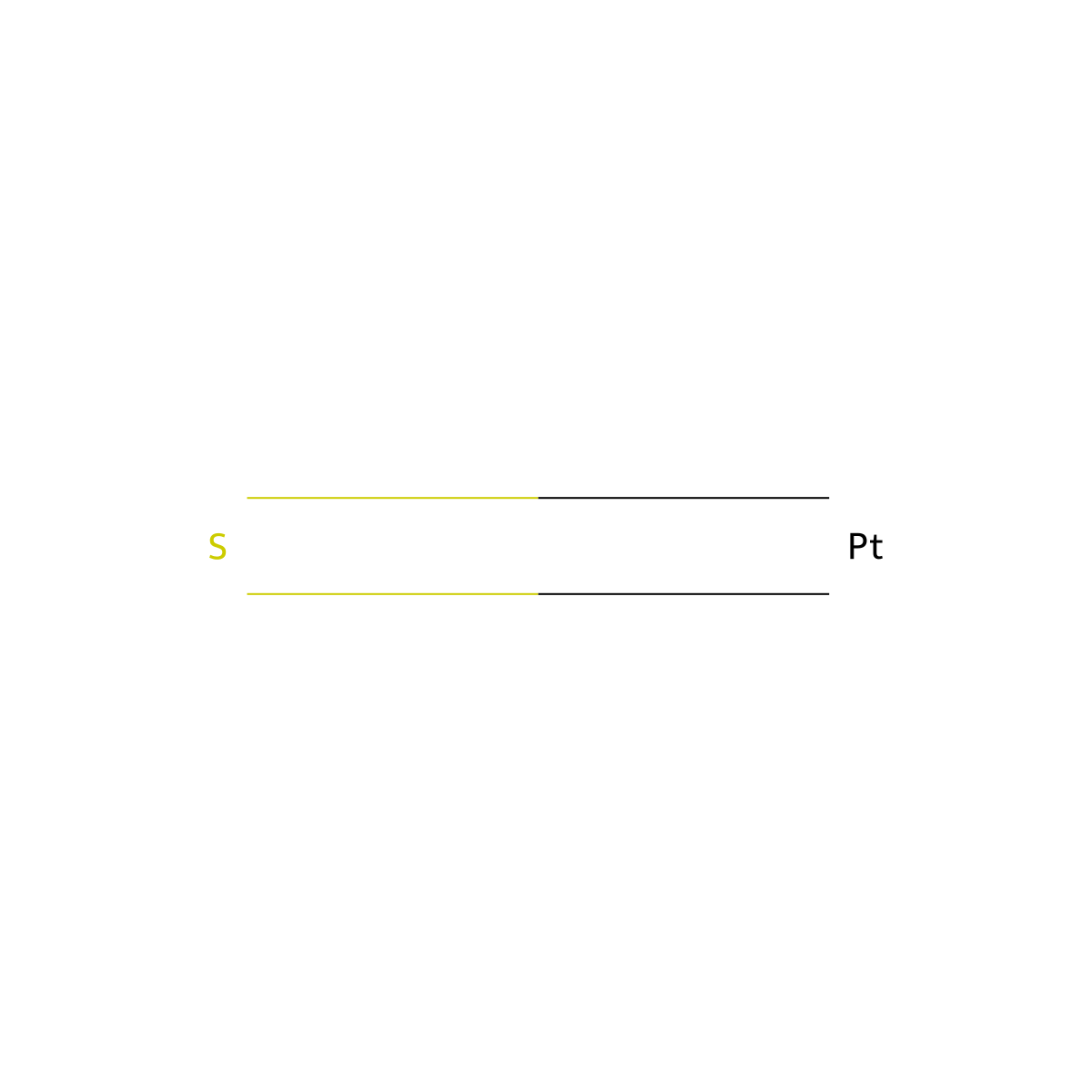 Platinum sulfide (PtS) molecular structure, CAS 12038-20-9
