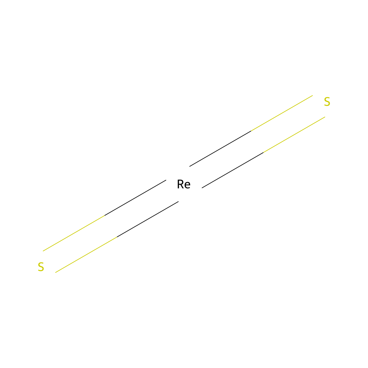 Rhenium sulfide (ReS2) molecular structure, CAS 12038-63-0