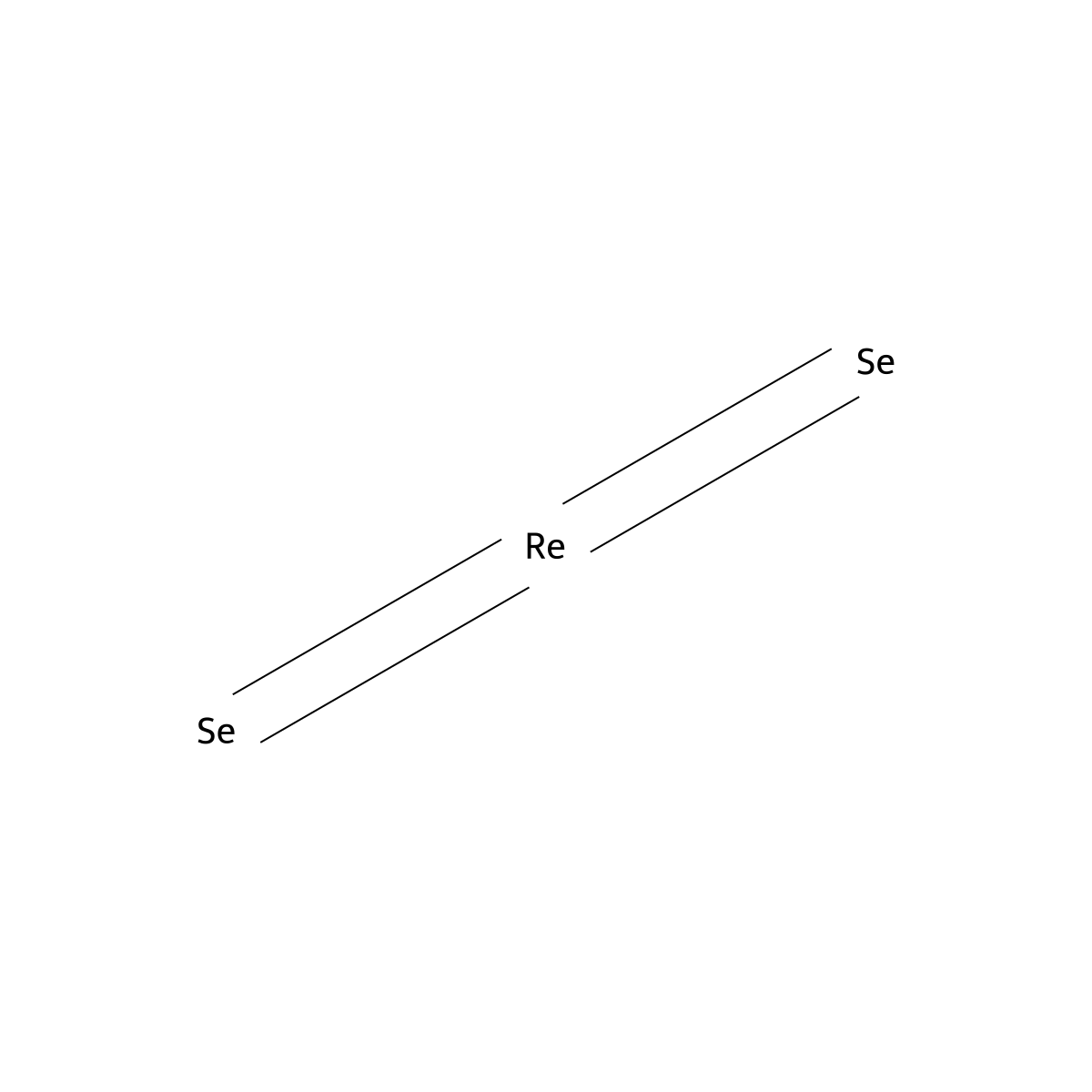 Rhenium selenide (ReSe2) molecular structure, CAS 12038-64-1