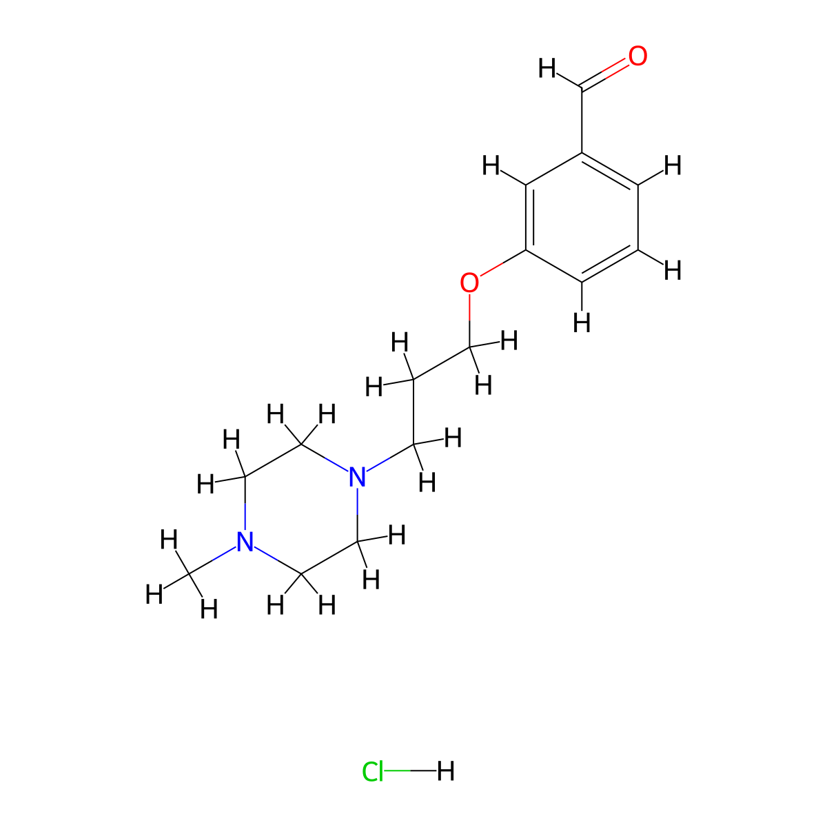 3-[3-(4-Methyl-1-piperazinyl)propoxy]benzaldehyde hydrochloride molecular structure, CAS 1203800-25-2