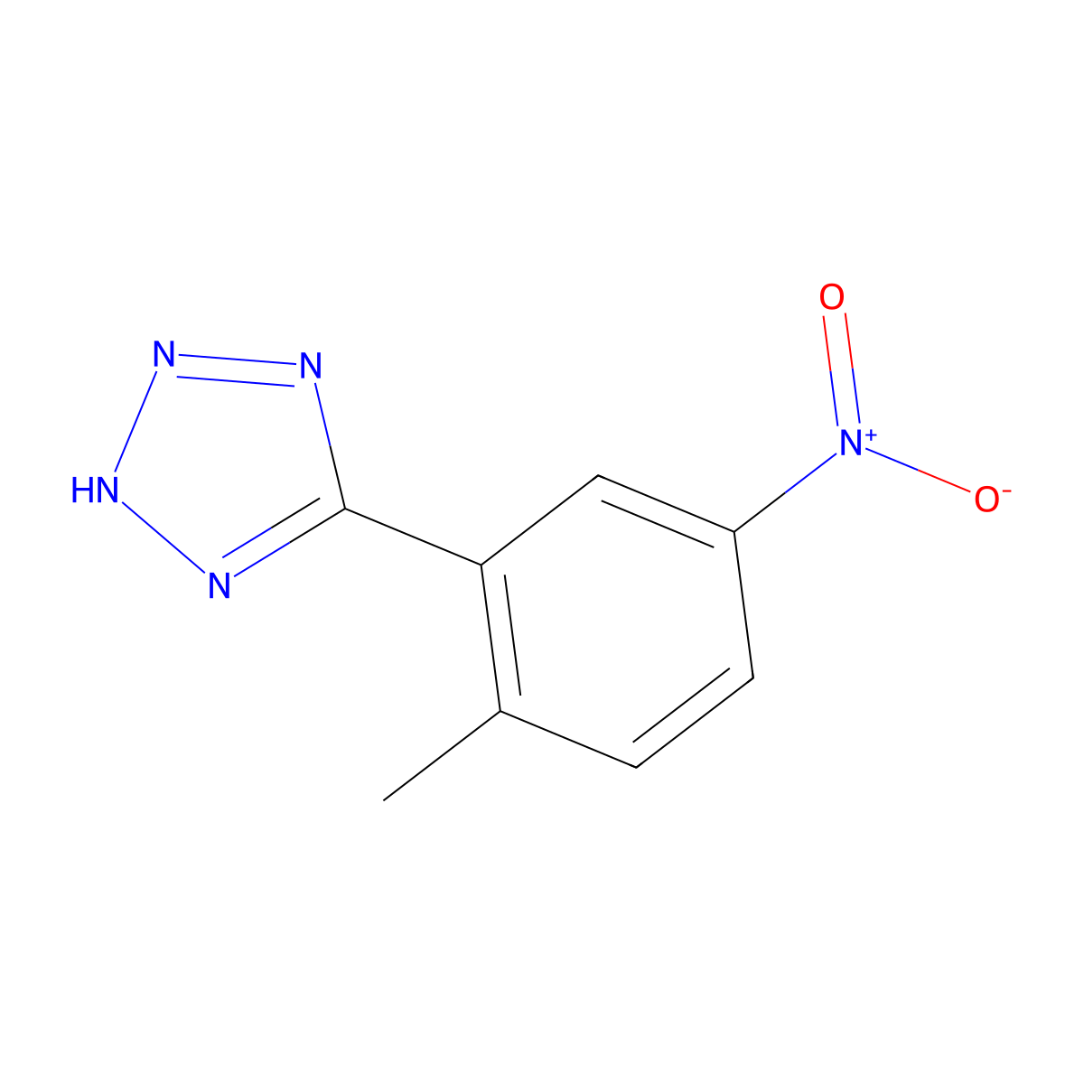 5-(2-Methyl-5-nitrophenyl)-2H-tetrazole molecular structure, CAS 1203801-06-2