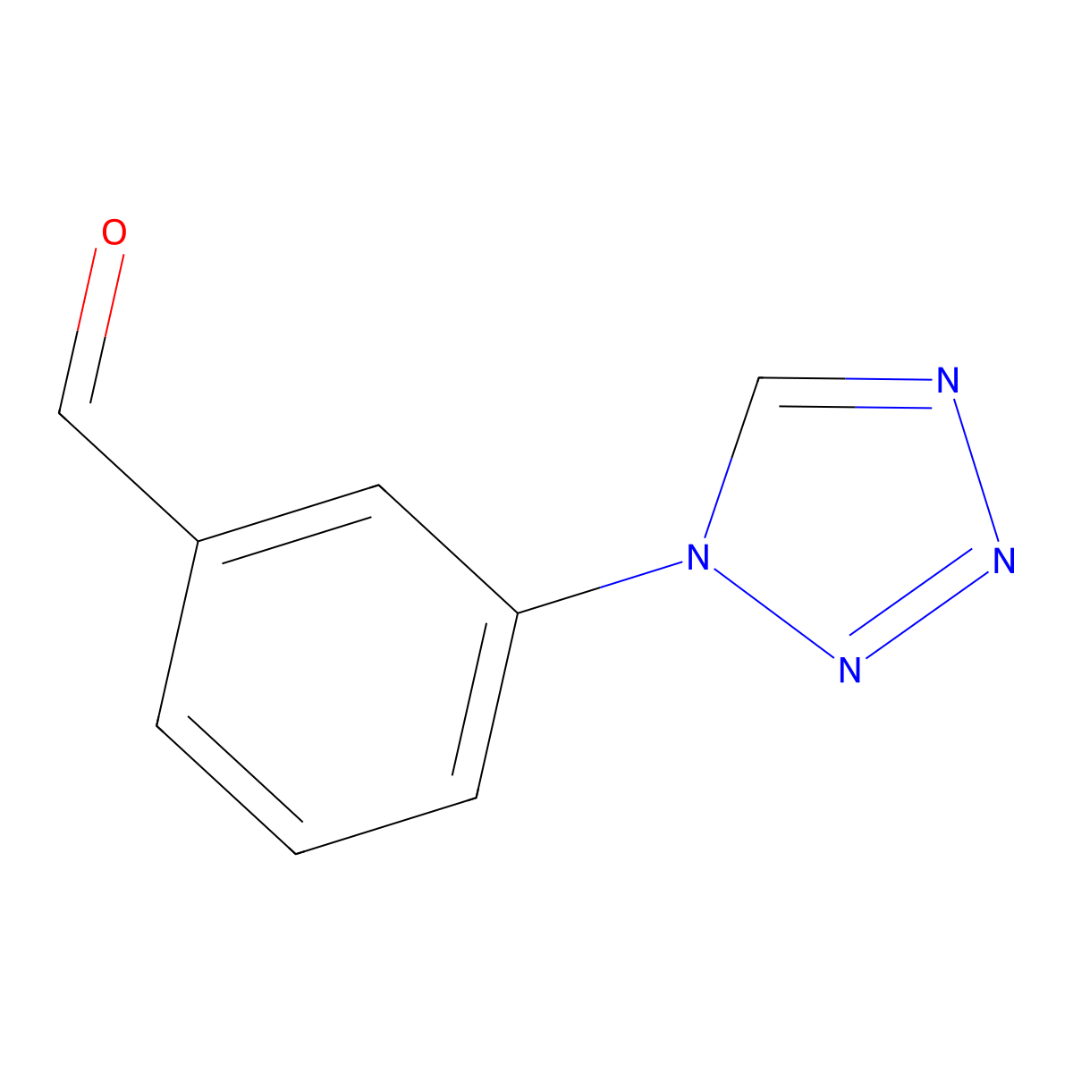 3-(1H-1,2,3,4-tetrazol-1-yl)benzaldehyde molecular structure, CAS 1203809-90-8