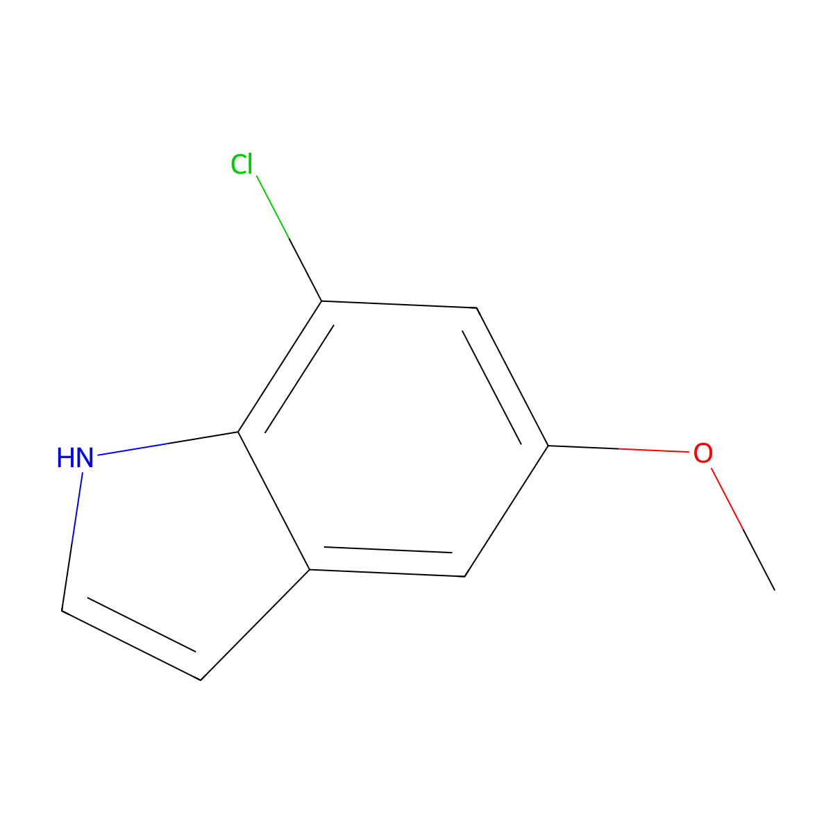 7-chloro-5-methoxy-1H-indole molecular structure, CAS 1203844-30-7