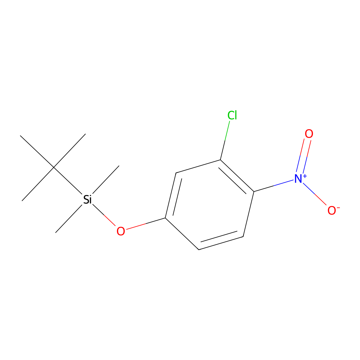 tert-Butyl(3-chloro-4-nitrophenoxy)dimethylsilane molecular structure, CAS 1203844-36-3
