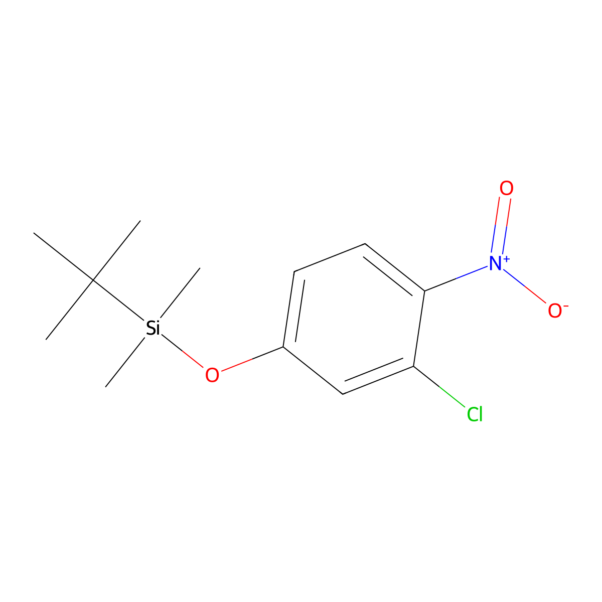 tert-Butyl(3-chloro-4-nitrophenoxy)dimethylsilane molecular structure, CAS 1203844-36-3