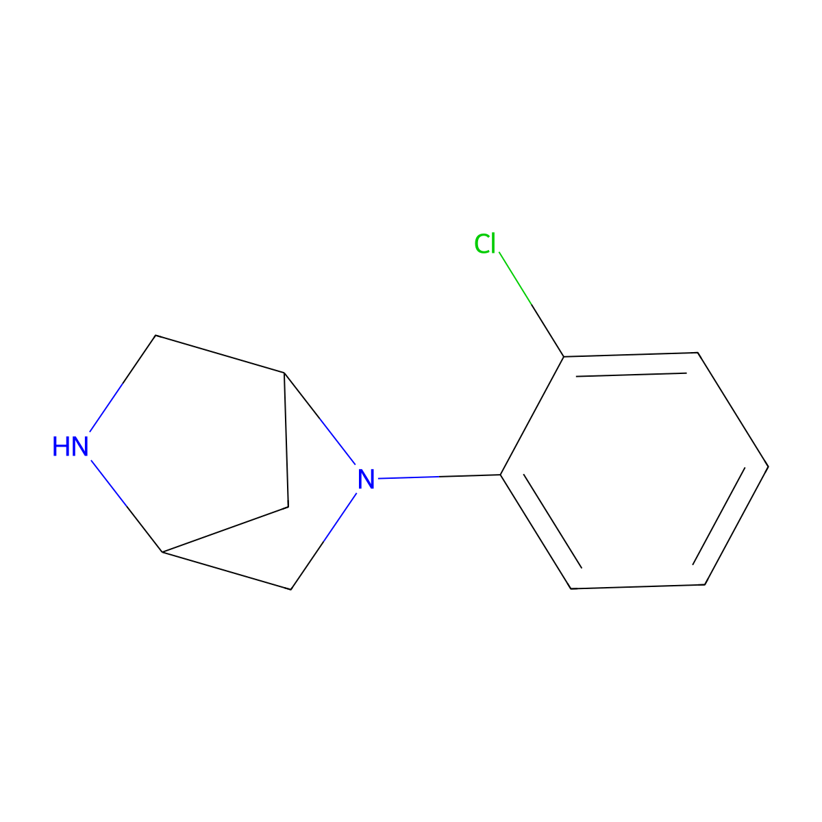 (1S,4S)-2-(2-chlorophenyl)-2,5-diazabicyclo[2.2.1]heptane molecular structure, CAS 1203861-83-9