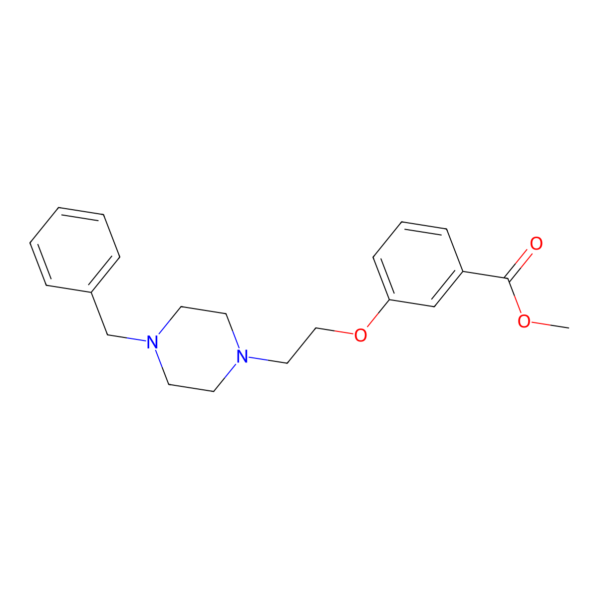 Methyl 3-[2-(4-benzylpiperazin-1-yl)ethoxy]benzoate molecular structure, CAS 1203898-15-0
