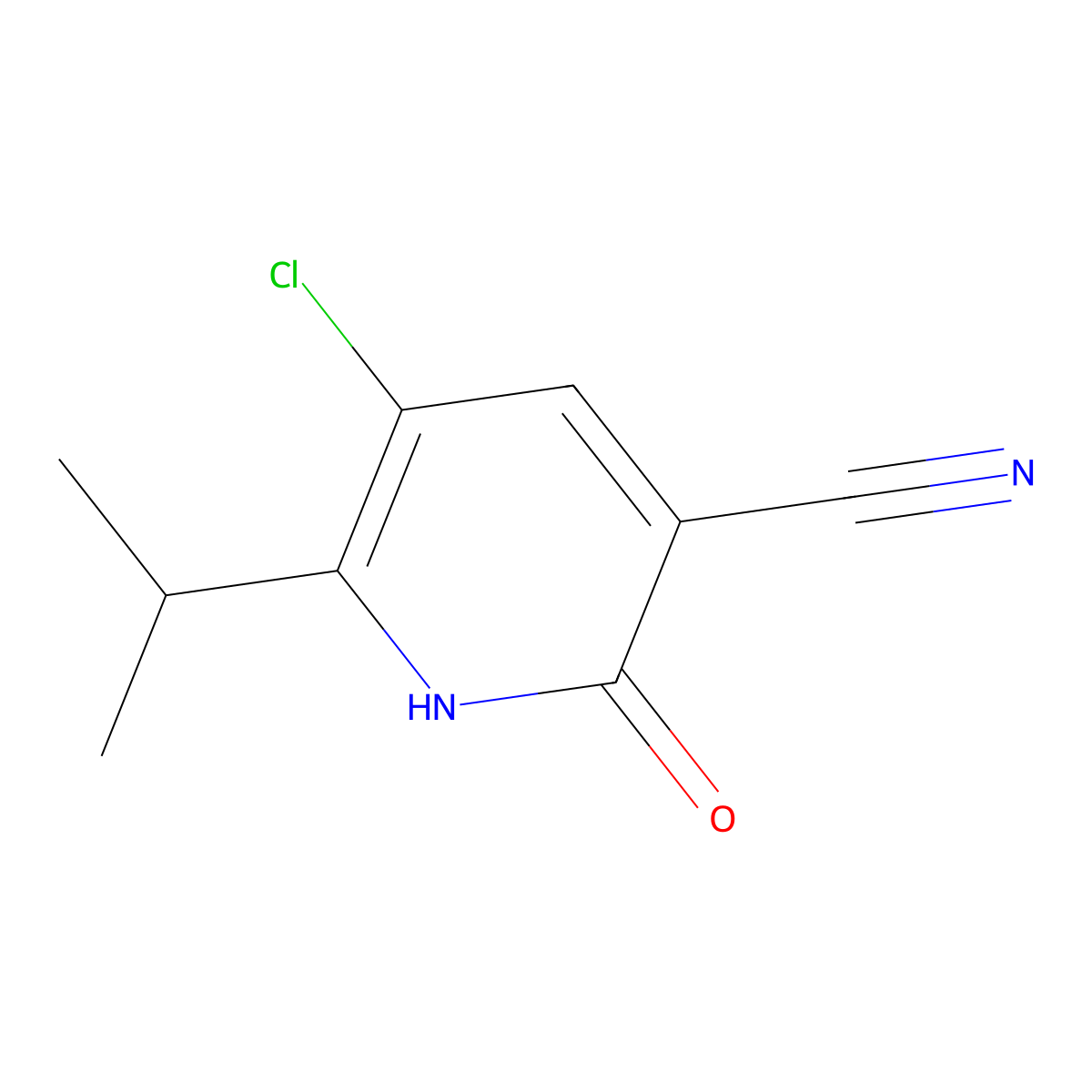 5-Chloro-6-isopropyl-2-oxo-1,2-dihydro-3-pyridinecarbonitrile molecular structure, CAS 1203898-28-5