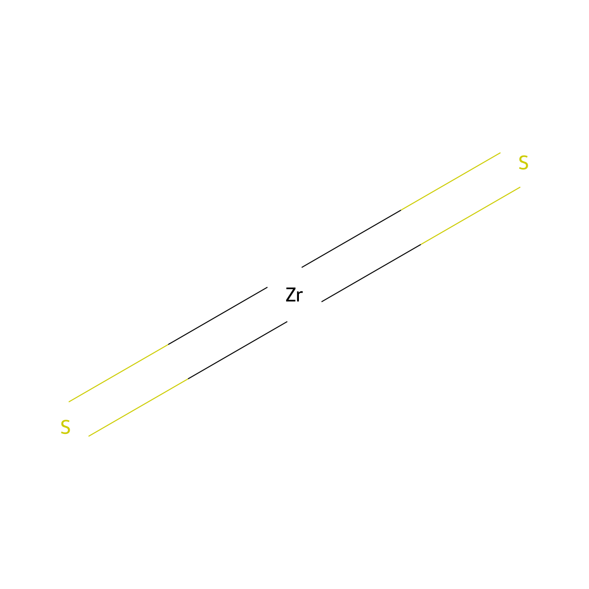 Zirconium sulfide (ZrS2) molecular structure, CAS 12039-15-5