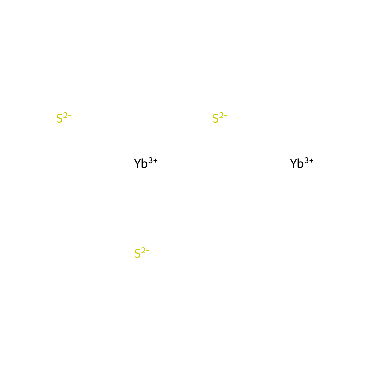 Ytterbium sulfide (Yb2S3) molecular structure, CAS 12039-20-2