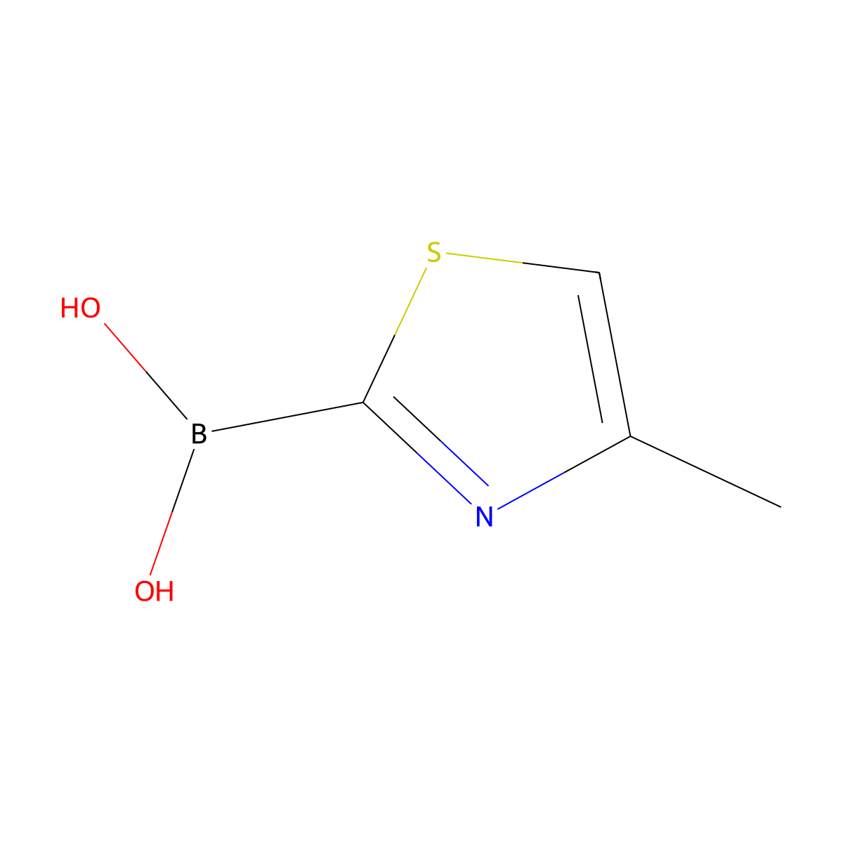(4-Methylthiazol-2-yl)boronic acid molecular structure, CAS 1203923-92-5
