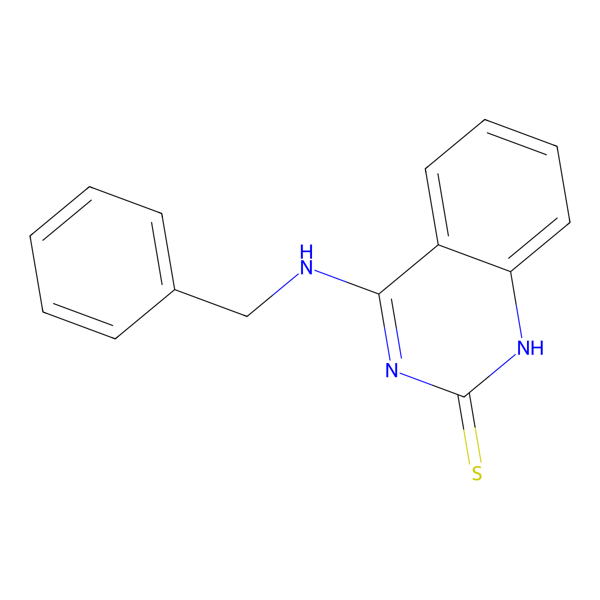 4-(benzylamino)-1H-quinazoline-2-thione molecular structure, CAS 120394-26-5