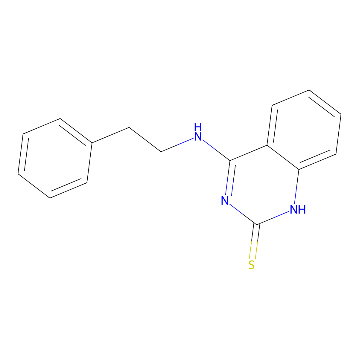 4-(phenethylamino)quinazoline-2(1H)-thione molecular structure, CAS 120394-27-6