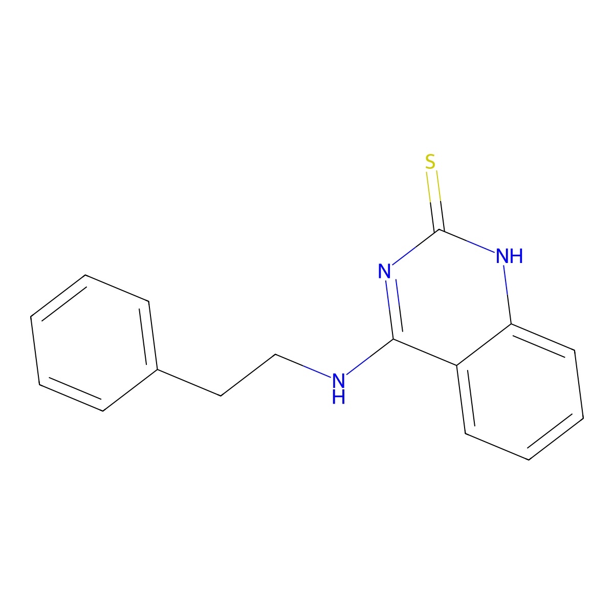 4-(phenethylamino)quinazoline-2(1H)-thione molecular structure, CAS 120394-27-6