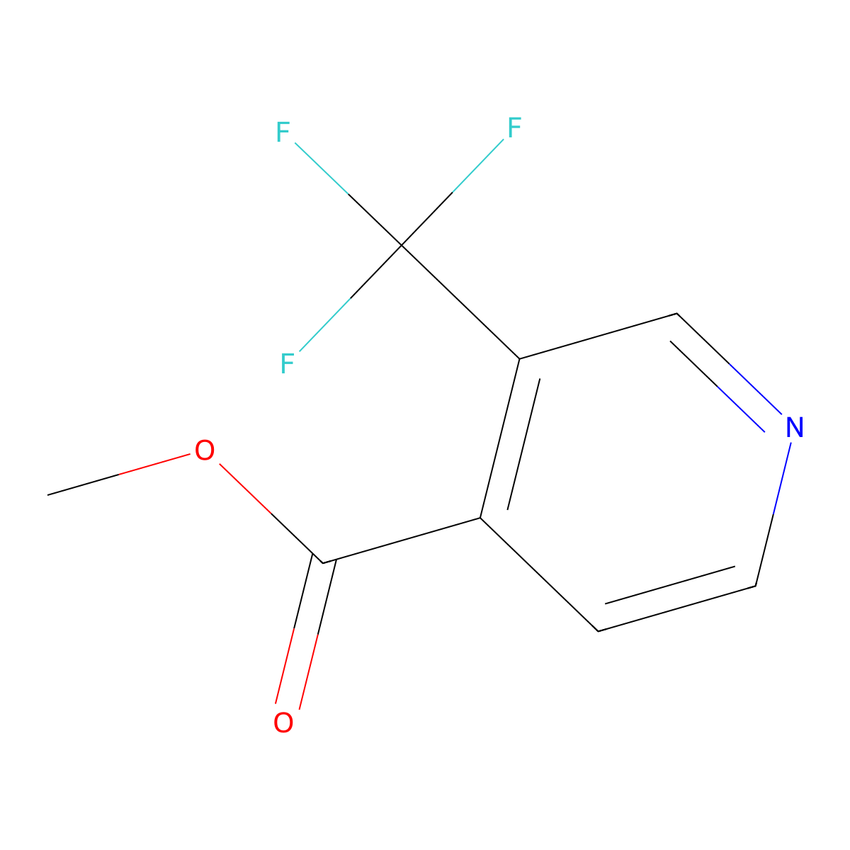 Methyl 3-(trifluoromethyl)pyridine-4-carboxylate molecular structure, CAS 1203952-88-8