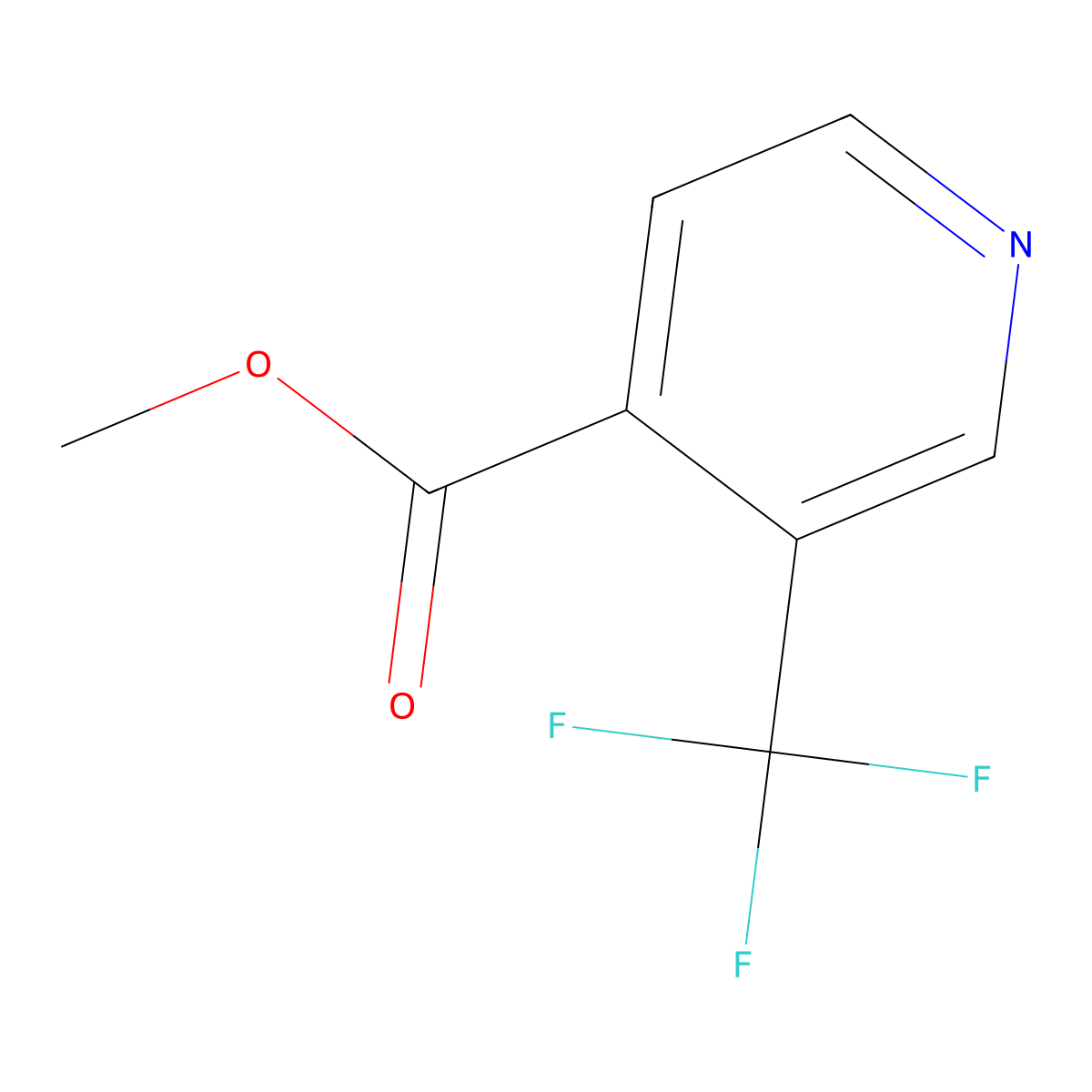 Methyl 3-(trifluoromethyl)pyridine-4-carboxylate molecular structure, CAS 1203952-88-8