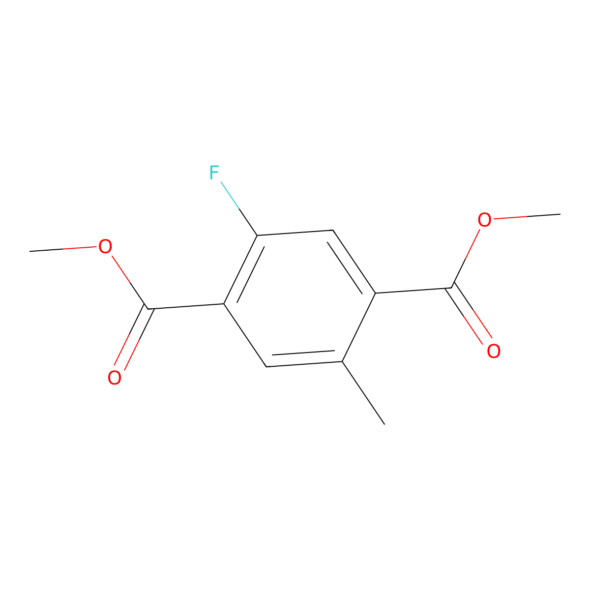 Dimethyl 2-Fluoro-5-methylterephthalate molecular structure, CAS 1203953-08-5