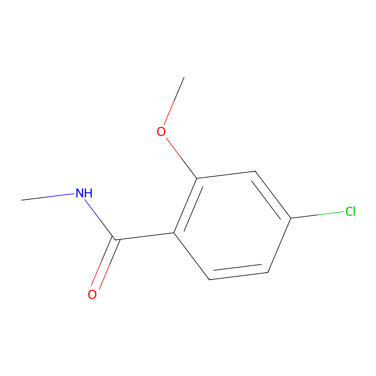 4-chloro-2-methoxy-N-methylbenzamide molecular structure, CAS 1203954-82-8