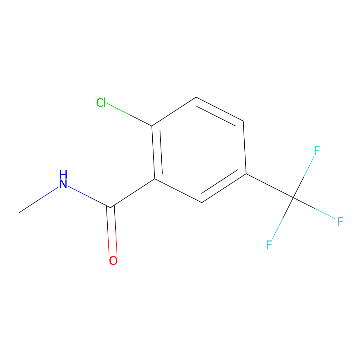 2-Chloro-N-methyl-5-(trifluoromethyl)-benzamide molecular structure, CAS 1203954-88-4