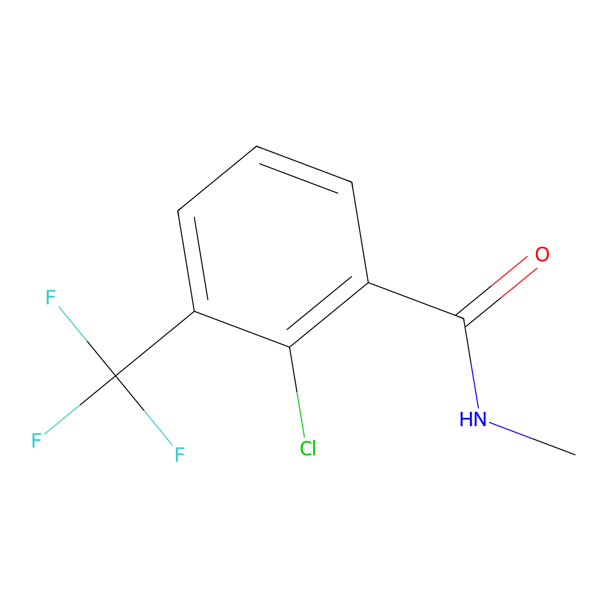 2-chloro-N-methyl-3-(trifluoromethyl)benzamide molecular structure, CAS 1203954-89-5