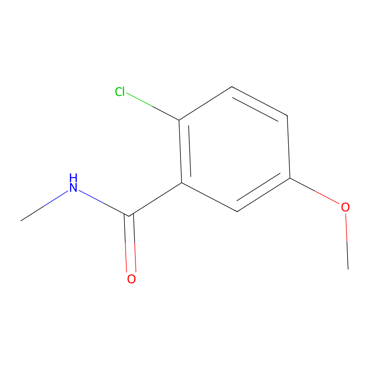 2-chloro-5-methoxy-N-methylbenzamide molecular structure, CAS 1203954-93-1