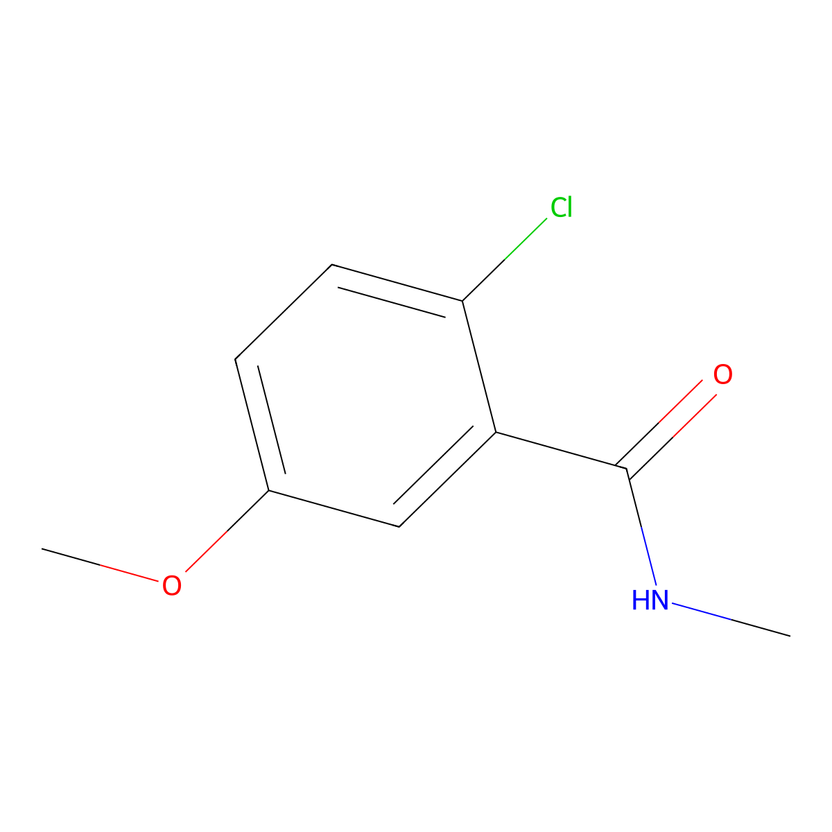 2-chloro-5-methoxy-N-methylbenzamide molecular structure, CAS 1203954-93-1