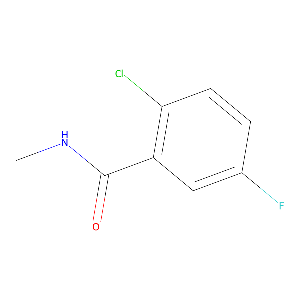 2-chloro-5-fluoro-N-methylbenzamide molecular structure, CAS 1203954-98-6