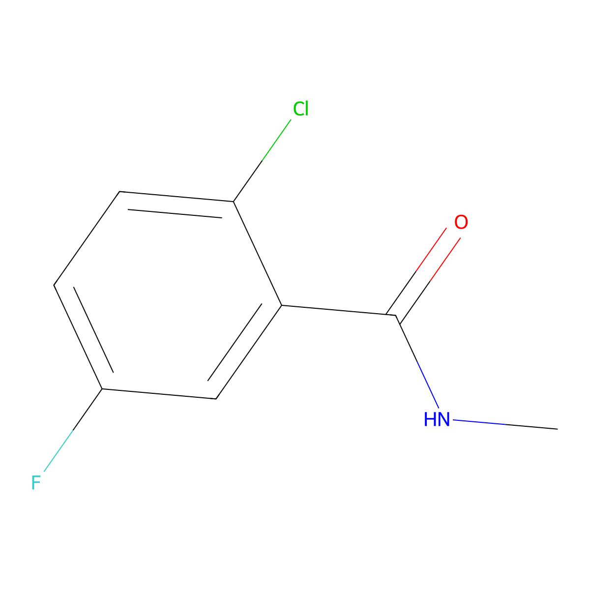 2-chloro-5-fluoro-N-methylbenzamide molecular structure, CAS 1203954-98-6