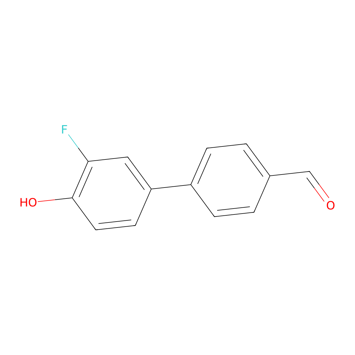 2-Fluoro-4-(4-formylphenyl)phenol molecular structure, CAS 1203988-32-2