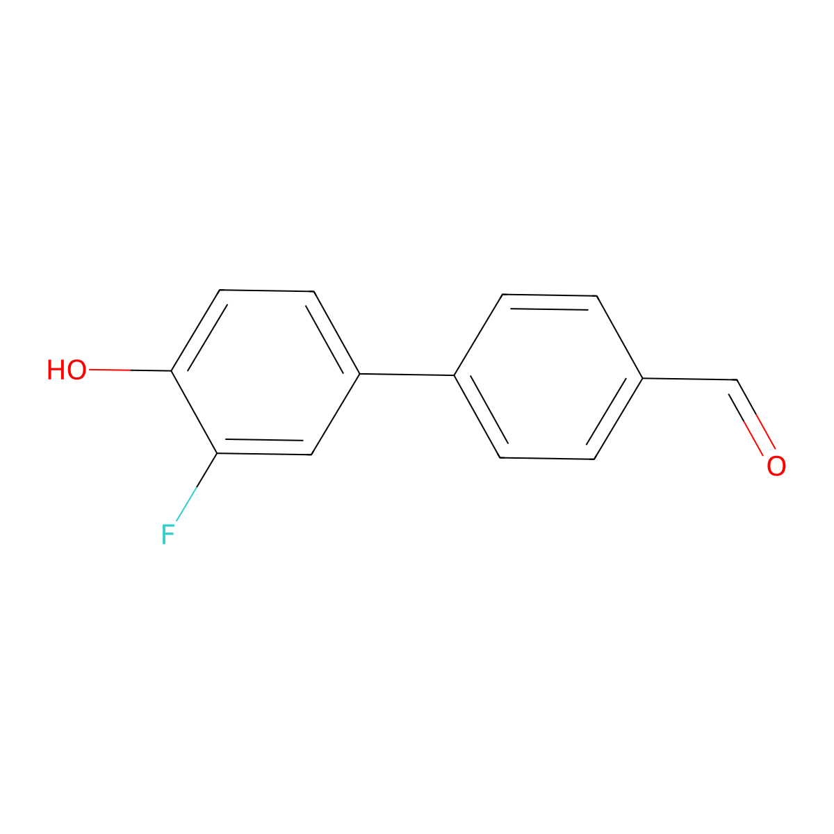 2-Fluoro-4-(4-formylphenyl)phenol molecular structure, CAS 1203988-32-2