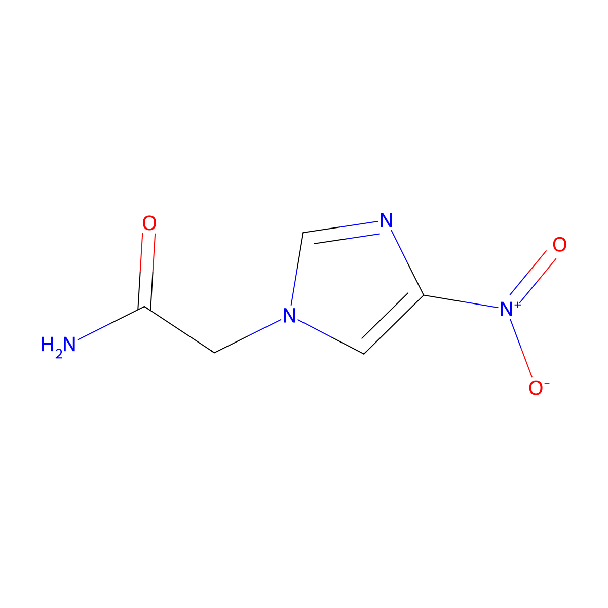 2-(4-nitro-1H-imidazol-1-yl)acetamide molecular structure, CAS 120399-00-0