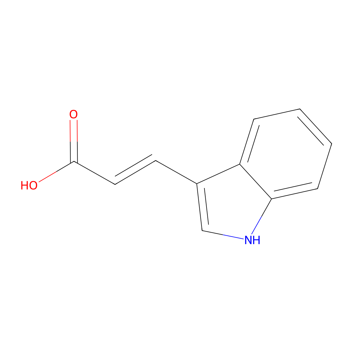 2-Propenoic acid, 3-(1H-indol-3-yl)- molecular structure, CAS 1204-06-4