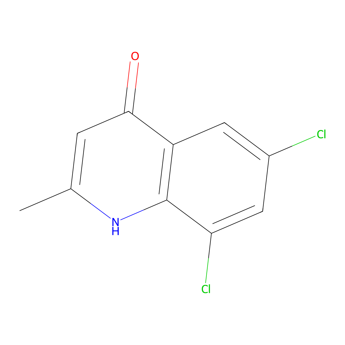 6,8-Dichloro-2-methylquinolin-4-OL molecular structure, CAS 1204-16-6