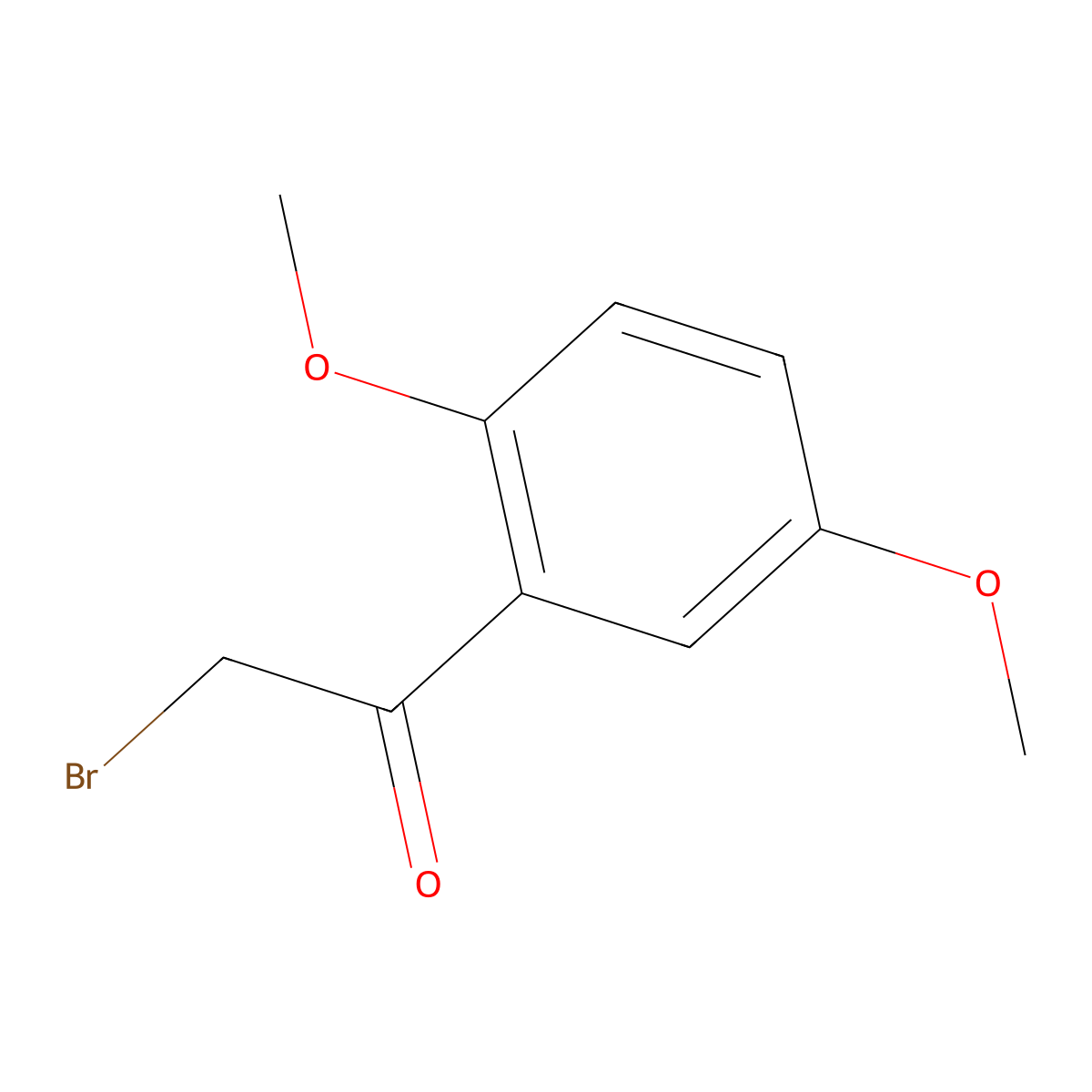 2-Bromo-2',5'-dimethoxyacetophenone molecular structure, CAS 1204-21-3