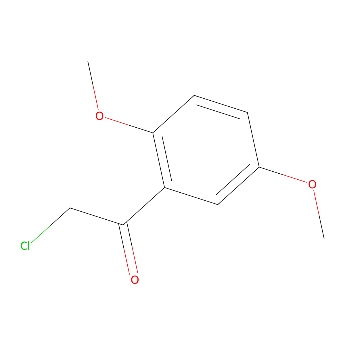 2-Chloro-1-(2,5-dimethoxyphenyl)ethanone molecular structure, CAS 1204-22-4