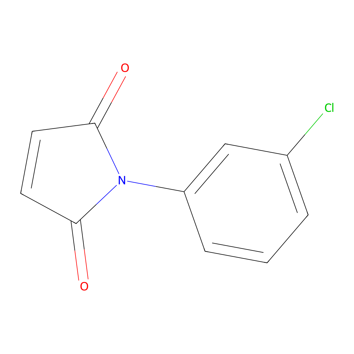 1-(3-chlorophenyl)-2,5-dihydro-1H-pyrrole-2,5-dione molecular structure, CAS 1204-35-9