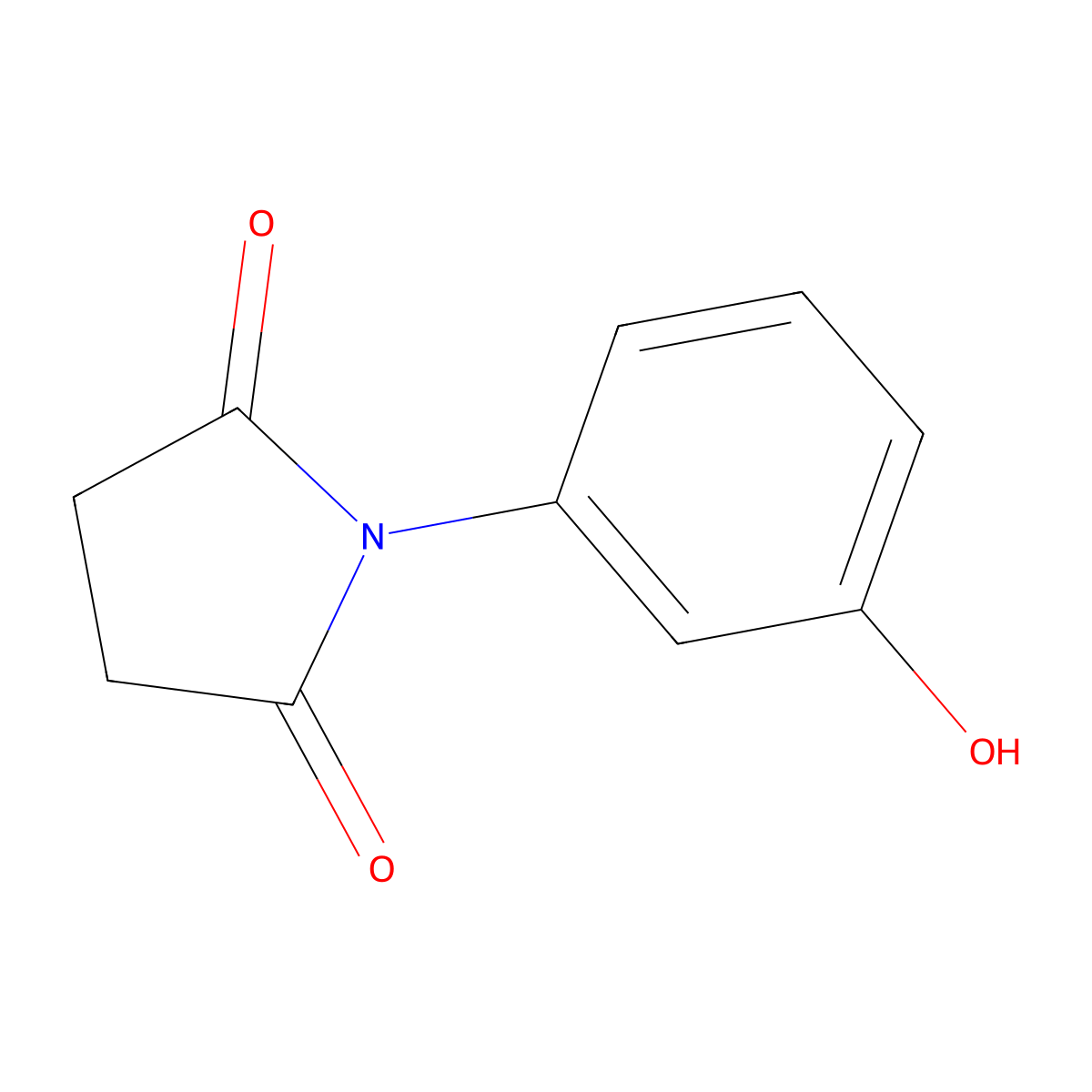 1-(3-Hydroxyphenyl)pyrrolidine-2,5-dione molecular structure, CAS 1204-36-0