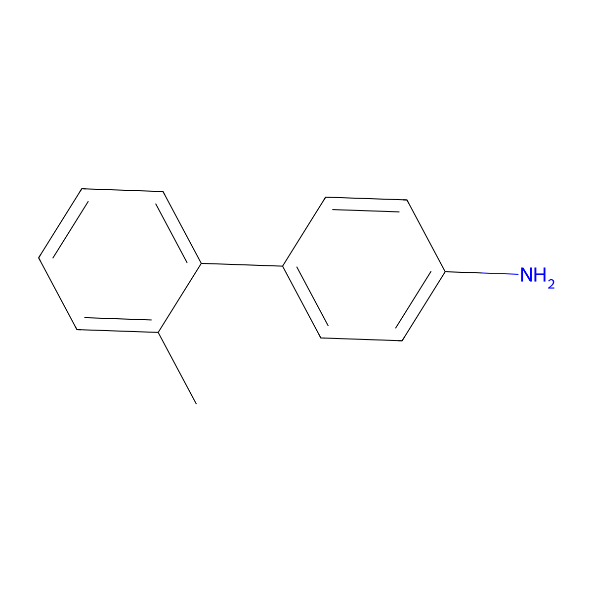 4-Amino-2'-methylbiphenyl molecular structure, CAS 1204-41-7