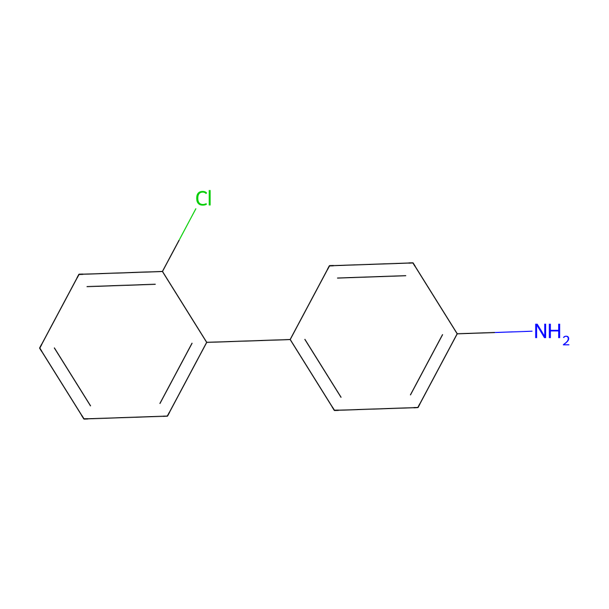 2'-Chloro-[1,1'-biphenyl]-4-amine molecular structure, CAS 1204-42-8