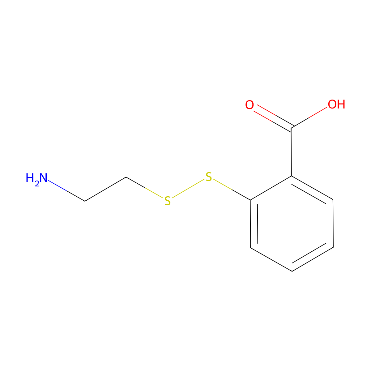 Benzoic acid, 2-(2-aminoethyldithio)-, inner salt molecular structure, CAS 1204-52-0