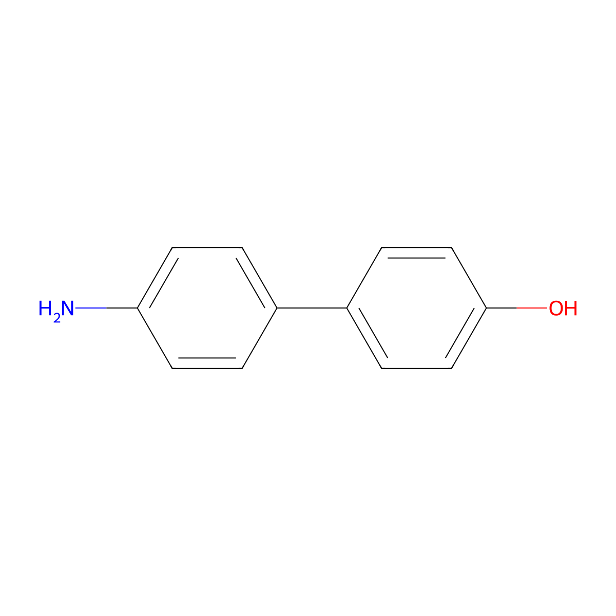 4-Amino-4'-hydroxybiphenyl molecular structure, CAS 1204-79-1