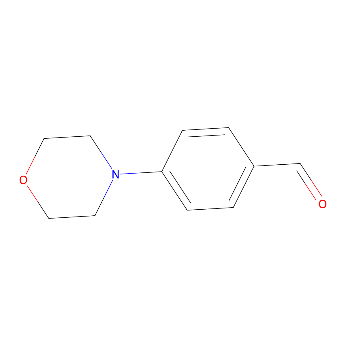 4-Morpholinobenzaldehyde molecular structure, CAS 1204-86-0