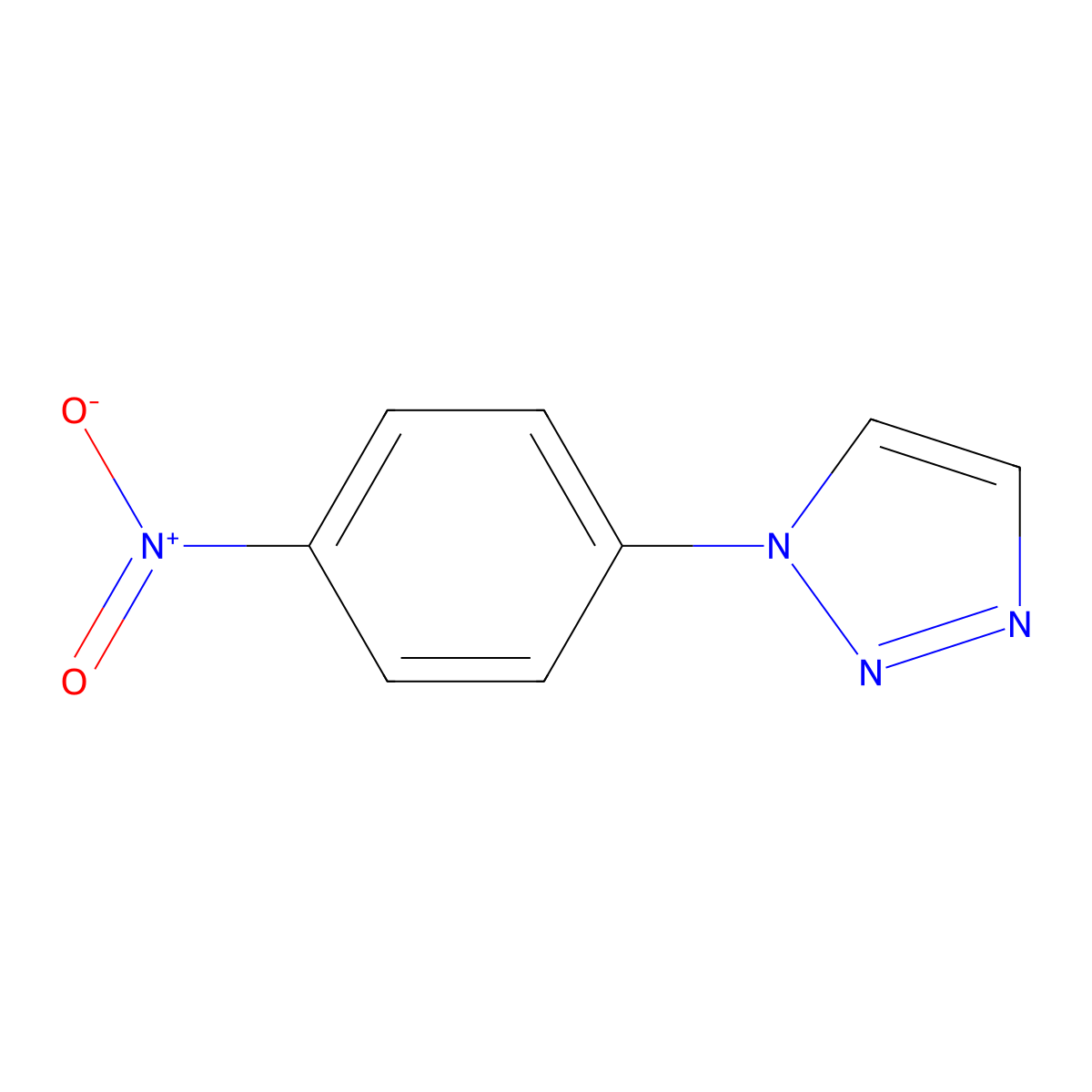 1-(4-Nitrophenyl)-1H-1,2,3-triazole molecular structure, CAS 1204-91-7