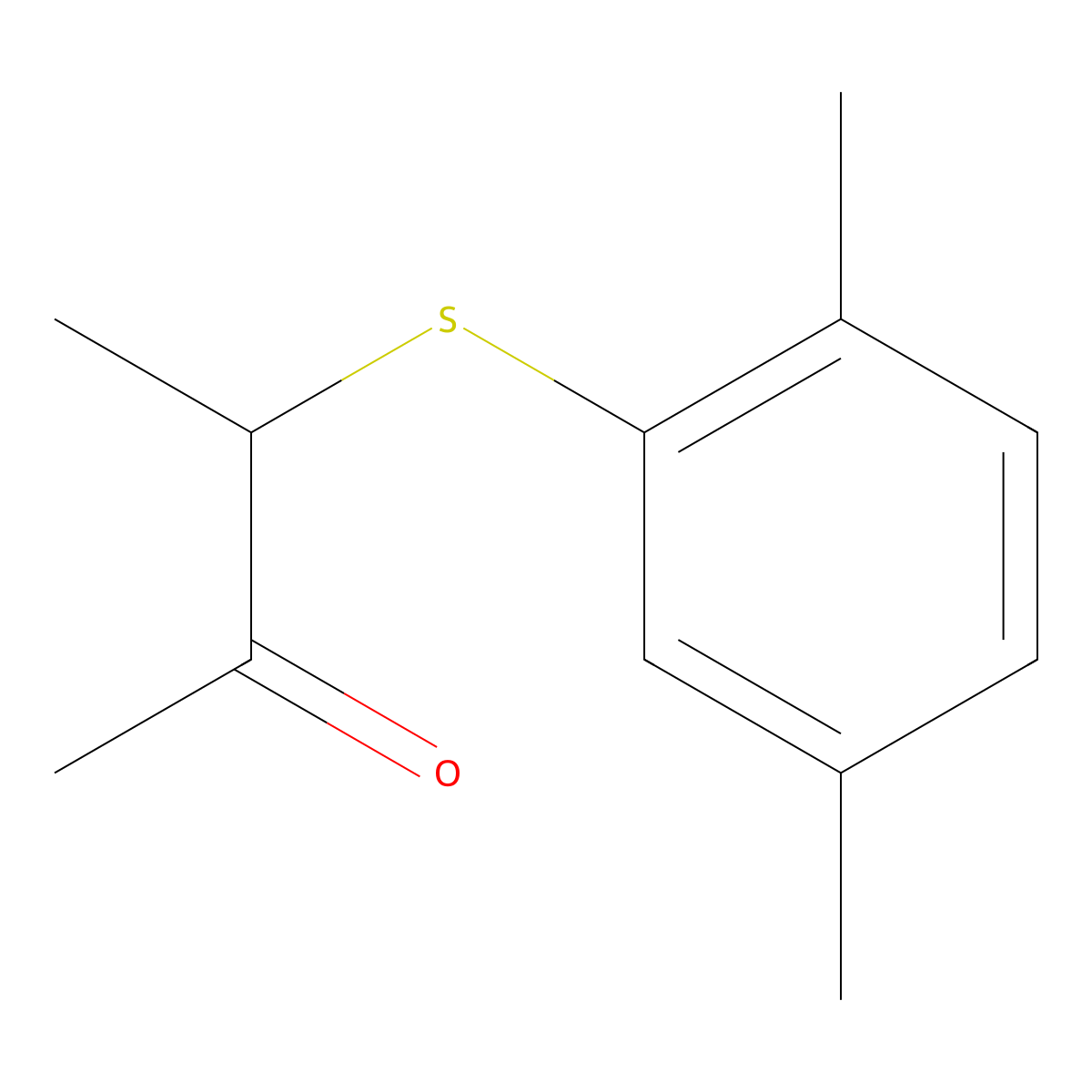 3-[(2,5-Dimethylphenyl)sulfanyl]butan-2-one molecular structure, CAS 1204-94-0