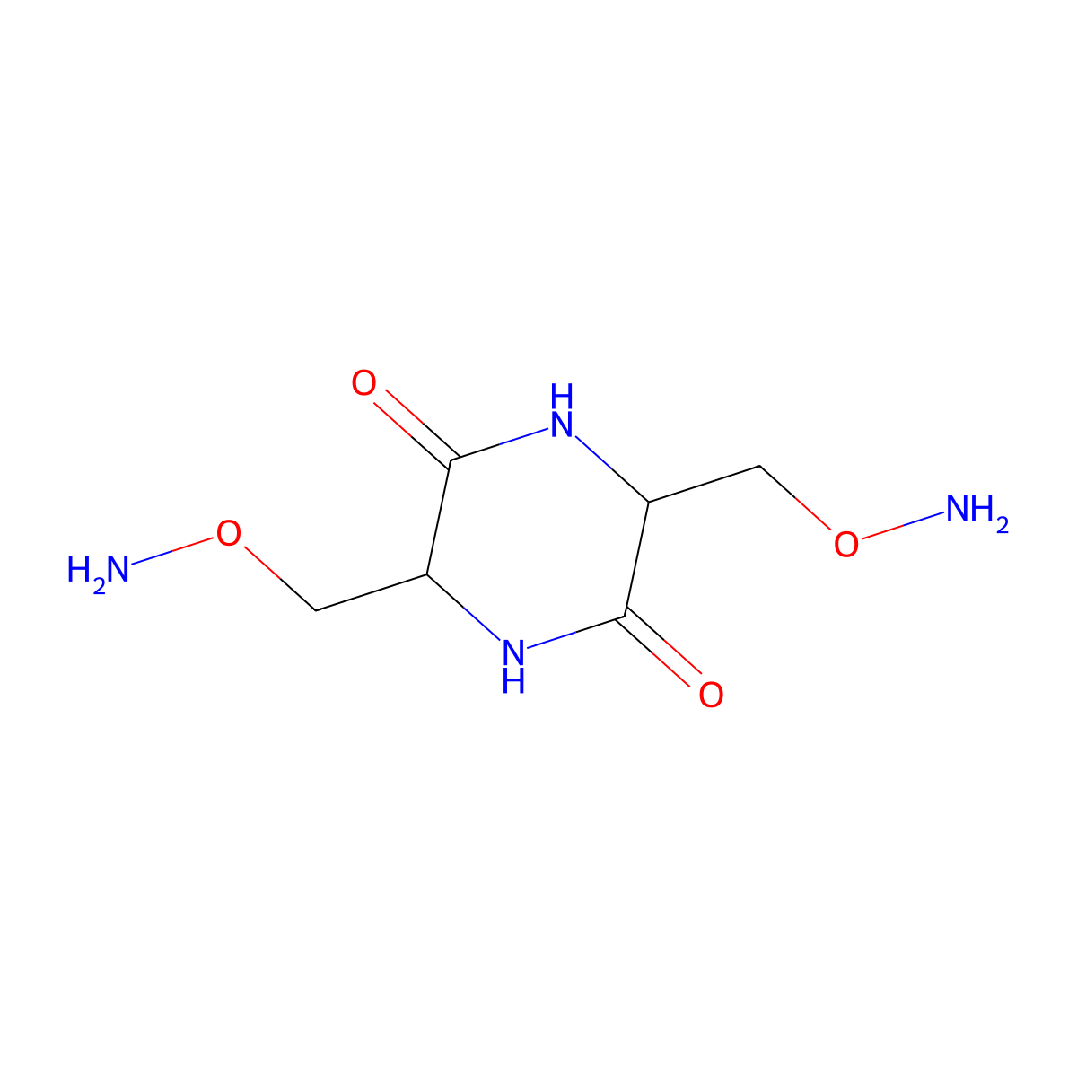 Cycloserine diketopiperazine molecular structure, CAS 1204-99-5