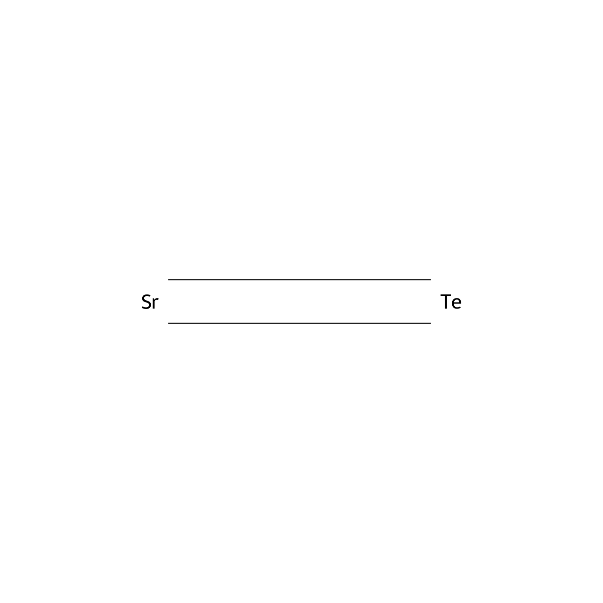 Strontium telluride (SrTe) molecular structure, CAS 12040-08-3