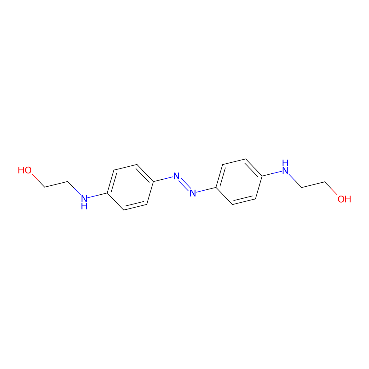 2-[4-[[4-(2-Hydroxyethylamino)phenyl]diazenyl]anilino]ethanol molecular structure, CAS 120404-26-4