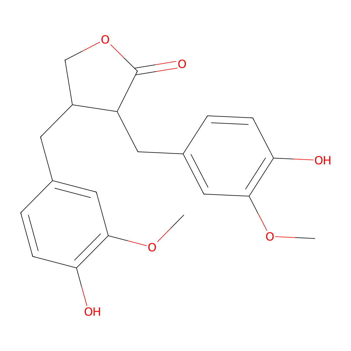 (+)-Matairesinol molecular structure, CAS 120409-94-1