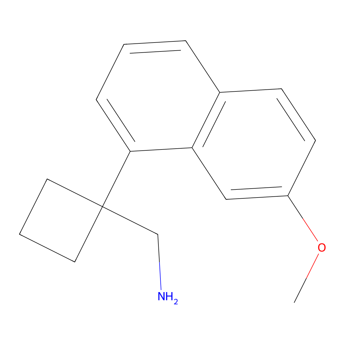 1-(7-Methoxy-1-naphthyl)cyclobutanemethanamine molecular structure, CAS 1204103-17-2