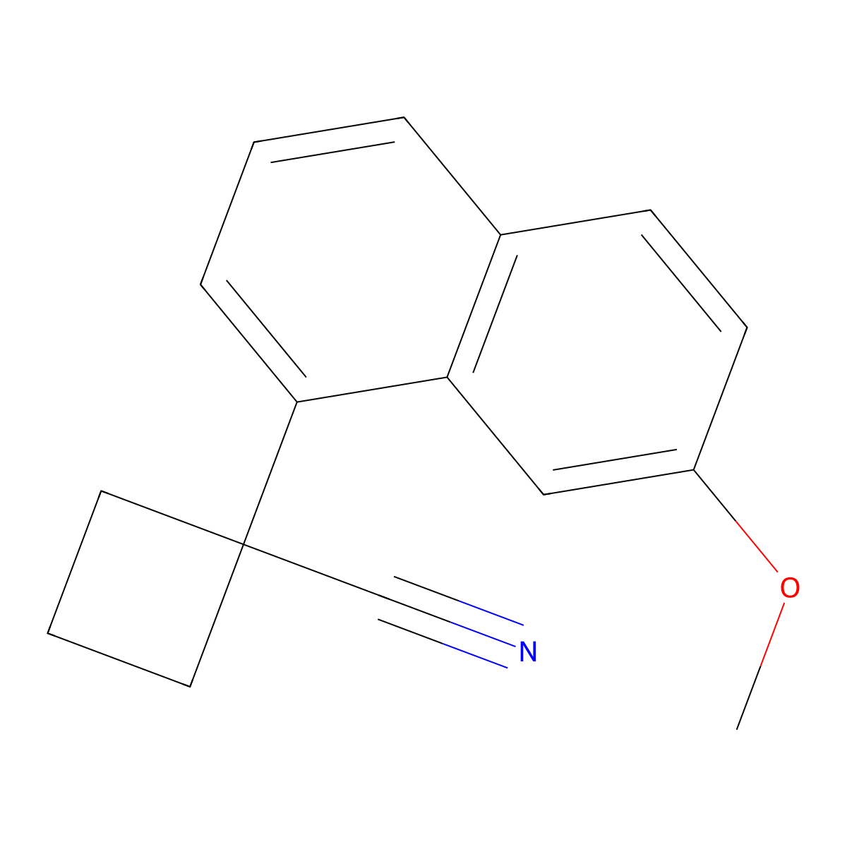 1-(7-Methoxy-1-naphthyl)cyclobutanecarbonitrile molecular structure, CAS 1204103-37-6